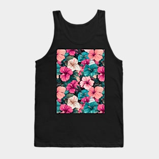 #38 Floral Pattern. Hibiscus Flower Pattern. Tank Top